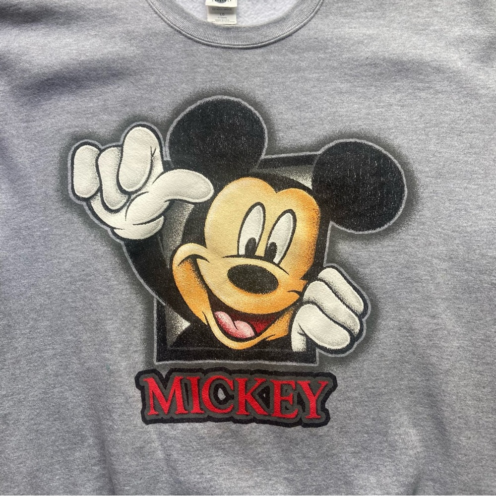 Vintage Disney Mickey Mouse Crewneck Sweater in grey size large - Picture 3 of 13